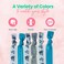 Sportybella Girls Hair Accessories - No Crease, No Tug Hair Ties and Ponytail Holders with Figure Skating Design (Blue/Silver), 6pcs