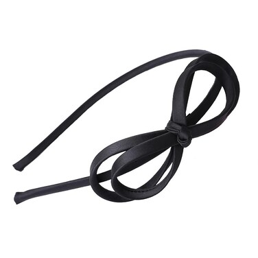 Skinny Bow Headband, Black Lightweight Headband with Bow for Women, Hairband with Bowknot for Women and Girls, Hair Hoop, Wide Applicability, One Size, 1 Count