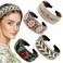 EBOOT 4 Pieces Boho Headband for Women Embroidery Wide Hair Band Bohemia Floral Knotted Wide Headbands Vintage Ethnic Style Girls Accessories(Classic Pattern)