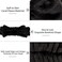 Casoty 8 Pcs Black Hairband, Soft Coral Fleece Skincare Headbands for Women Makeup, Hair Band for Washing Face, Makeup Headband for Face Washing Shower Skin Care Yoga, Bow Headbands for Adults