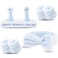 Spa Headband and Wristband Set Skincare Headband Makeup Headband Bowknot Snail Headbands Wrist Bands for Washing Face Cute Animal Face Wash Headband for Women Girls (Blue)