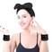 AOPRIE SPA Headbands for Washing Face Makeup Headbands with Bow Hair Band Women Facial Head Band Wrist Towel Wraps For Shower Face Mask Black, 6 Pack