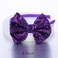 Kiszu Sparkly Sequin Hair Bow Headbands Fashion Glitter Cute Boutique Ribbon Bows for Girls, Kids, and Women (Dark Purple)