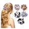 Framendino, 5 Pack Silk Satin Scrunchies Floral Printed Elastic Hair Ties Accessories Gift Set for Woman
