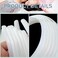 12 Pcs White Plastic Headbands, 1" Wide No Teeth Plain Headbands DIY Hair Bands Headbands for Girls Women