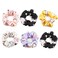 Braids Bonnet Satin Scrunchies Silky Hair Ties for Women Girls, Flower Hair Scrunchies, Luxurious Scrunchy Hair Accessories Gift 6PCS