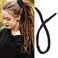 Sonew Spiral Lock Hair Bands, Dreadlocks Hair Tie, Iron Bendable Long Dreadlock Ponytail Holder, for Thick Long Curly Hair, Black