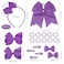 20 Pieces Bow Hair Accessories Set Bow Hairpin Bow Hair Clips Rubber Band Bow Headband Bows Ribbon for Girls Kids (Purple)