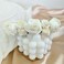 Teensery Satin Rose Flower Headband Romantic Floral Hair Hoop Headpieces for Girls Women Bridal Wedding Party, Ivory