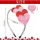 Ecuupas Valentine&rsquo;s Day Headbands Heart Headband Sparkling Glitter Hairband Valentine Party Birthday Hair Accessories for Women Girls Red Sliver Glitter Love Heart Design Head Wear Gifts