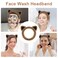 Mabor 2 Pcs Cute Cat Headband for Washing Face Makeup Skincare, Animal Skincare Headbands for Women Girls Cute Stuff Gifts Soft Coral Fleece Facial Wash Hair Accessories