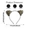 Golden Leopard Print Ear Headbands Black Leopard Print Hair Band Cat Ears Hair Hoop Halloween Hairbands Gold Glitter Headband Design Party Photo Props for Halloween Party Hair Decoration (Gold, A)