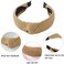 2 Pieces Straw Knotted Headbands for Women, Top Knot Headband Boho Wide Head band Twist Woven Headwear Summer Beach Rattan Hair Accessories Raffia Holiday Hair Hoop for Girls Women (Off-white &amp; Beige)