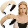 2 Pieces Straw Knotted Headbands for Women, Top Knot Headband Boho Wide Head band Twist Woven Headwear Summer Beach Rattan Hair Accessories Raffia Holiday Hair Hoop for Girls Women (Off-white &amp; Beige)