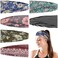 YASUOA 6PCS Boho Headbands for Women Girls, Bohemia Floral Print Headbands Cotton Non-Slip Headbands Flowers Print Keep Tidy Hairbands Sweatbands Bandanas for Sport Daily Head Wear