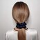 12 Pcs Satin Silk Scrunchies Soft Hair Ties Fashion Hair Bands Bow Ropes Elastics Ponytail Holders Accessories for Women and Girls (4.3 Inch, Navy Blue)