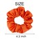 6 Pcs Satin Silk Scrunchies and Hair Accessories - Soft Satin Hair Ties, Fashion Hair Bands, Hair Bows, Ropes, Elastic Ponytail Holders for Women and Girls (4.3 inch, Orange)
