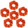 6 Pcs Satin Silk Scrunchies and Hair Accessories - Soft Satin Hair Ties, Fashion Hair Bands, Hair Bows, Ropes, Elastic Ponytail Holders for Women and Girls (4.3 inch, Orange)