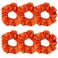 6 Pcs Satin Silk Scrunchies and Hair Accessories - Soft Satin Hair Ties, Fashion Hair Bands, Hair Bows, Ropes, Elastic Ponytail Holders for Women and Girls (4.3 inch, Orange)