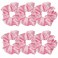 6 Pcs Satin Hair Scrunchies and Ties - Soft Ponytail Holders, Fashion Hair Bands, Bows, Ropes, and Elastics for Women and Girls (4.3 inch, Pink)