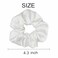 6 Pcs Satin Scrunchies - Soft Hair Ties, Ponytail Holders, Hair Bands, Hair Accessories for Women and Girls (4.3 inch, White)