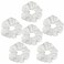 6 Pcs Satin Scrunchies - Soft Hair Ties, Ponytail Holders, Hair Bands, Hair Accessories for Women and Girls (4.3 inch, White)