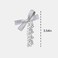 2pcs Silver Bow Tie Telephone Wire Spiral Hair Tie No Crease Ponytail Hair Band Elastic Coils for Women and Girls