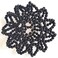 Teensery Hair Bun Cover, Elastic Handmade Crochet Pearl Rhinestone Hair Snood Hair Net Hair Accessories for Women and Girls, Ballet Dance Skating (Black, 1 Count)