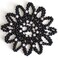 Teensery Hair Bun Cover, Elastic Handmade Crochet Pearl Rhinestone Hair Snood Hair Net Hair Accessories for Women and Girls, Ballet Dance Skating (Black, 1 Count)