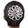 Teensery Hair Bun Cover, Elastic Handmade Crochet Pearl Rhinestone Hair Snood Hair Net Hair Accessories for Women and Girls, Ballet Dance Skating (White, 1 Count)