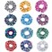 12 Pcs Hair Scrunchies Mermaid Fish Scale Hair Bands Scrunchy Hair Ties Hair Ropes Ponytail Holder Hair Accessories for Women and Girls (Color Random)