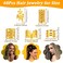 Ouligay 50pcs Gold Hair Jewelry for Braids, Loc Jewelry for Hair Dreadlocks, Gold Hair Cuff Hair Charms, Adjustable Hair Rings, Braid Jewelry Hair Beads Decorations for Men Women Girls