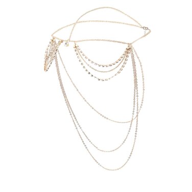 Gold Hair Chain Sequin Head Chain Boho Head Piece, Head Hair Jewelry Bohemian Headpiece Layered Hair Chain for Women and Girls, Festival Costume Wedding Headband Accessories