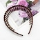 Teensery 6 Pcs Velvet Comb Headbands Long Tooth Wavy Hair Bands Non-Slip Hair Hoop Headwear Hair Accessories for Women and Girls