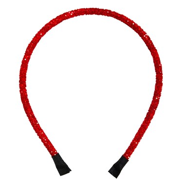 Christmas Red Glitter Headbands Red Hair Hoop Glitter Sequin Headbands for Women Christmas Parties Hair Accessories Headdress Princess Birthday Holiday Head Hoop Costume Headwear 1Pcs