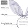 Doneace Easter Headband Glitter Bunny Ears Headbands White Sparkly Rabbit Ears Knotted Hair Band Easter Decoration Party Prom Cosplay Headwear Costume Hair Accessories for Women Girls 1Pcs(White)