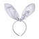 Doneace Easter Headband Glitter Bunny Ears Headbands White Sparkly Rabbit Ears Knotted Hair Band Easter Decoration Party Prom Cosplay Headwear Costume Hair Accessories for Women Girls 1Pcs(White)