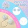 DIVINA VITAE Foil Strips Pom Pom Headband Glitter Tinsel Headband White Hair Accessories for Women, Fluffy Pom Ball Headband