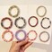 10Pcs Hair Spiral Ties Thin Hair Ties No Damage for Women Creaseless Hair Tie Kitsch Spiral Hair Ties Telephone Wire Hair Bands SP-6