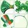 9PCS St Patricks Day Headband Women, St.Patrick'S Day Green Shamrock Clover Headband for Women Girls Hair Accessories Headwear