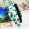 Shamrock Headband for Girls Women - St. Patricks Hair Band - Green Leaf Hair Accessories - Wedding Birthday Party Gifts