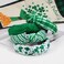 St.Patrick's Day Headbands Green Striped Plaid Irish Shamrock Hair Accessories Lucky Leaf Wide Knot Headband for Women Gifrs Gifts HairHoop