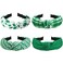 St.Patrick's Day Headbands Green Striped Plaid Irish Shamrock Hair Accessories Lucky Leaf Wide Knot Headband for Women Gifrs Gifts HairHoop