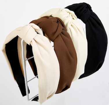 Knotted Headbands for Women Trendy Non Slip Women Headbands with Knot, Wide Thick Knot Headbands for Women&rsquo;s Hair, Fashion Top Knot Hair Bands for Women&rsquo;s Hair Cute Headband for Girls Hair Accessories