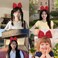 Red Halloween Bow Headband Women Hairband Headdress Decorations for Women Red Hair Accessories Bowknot Headband for Women Costumes Outfit Red Hair Bow Halloween Costumes for Women Girls