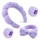 SPA Headbands for Women &amp; Wristband Set for Face Wash, Makeup Headband, Hair Band for Washing Face, Bubble Headband, Skincare Headbands and Wristbands for Women 4 Pcs