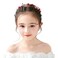PRDGIRL Red Rose Floral Headband for Women Elegant Pearl Rhinestone Flower Girl Hair Accessories Hair Vine for Bridal Wedding Party