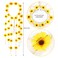 Sucrain 1pcs Flower Hippie Headband Floral Crown Summer Sunflower Hair Accessories for 70 s Bohemian Costumes Style (Yellow)