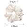 Sufermoe 6 Pcs Satin Silk Hair Scrunchies, Pearl White (Pearl white with a little peach pink, not pure white), 4.5 Inch, Hair Ties for Women and Girls, Hair Accessories