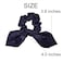 6 Pcs Satin Scrunchies, Hair Ties, Bands, Bows, Ropes, Elastics, Bracelets, Ponytail Holders - Hair Accessories for Women and Girls (3.8"x4.0", Navy Blue)